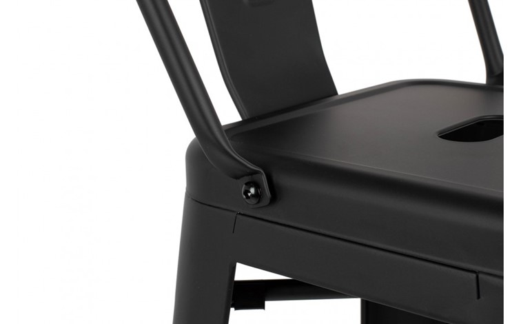 Krzesło Barowe TOWER BIG BACK 66 Czarny