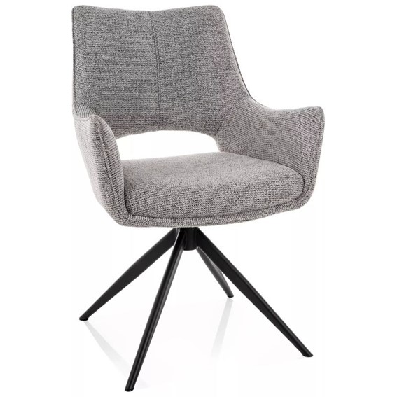 Krzesło FINO II Szary/Czarny Mat