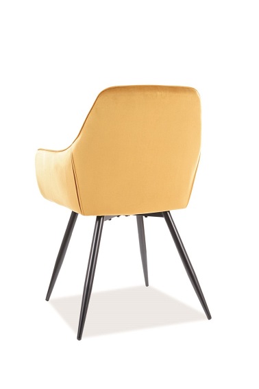 Krzesło LINEA Velvet Czarny/Curry Bluvel 68