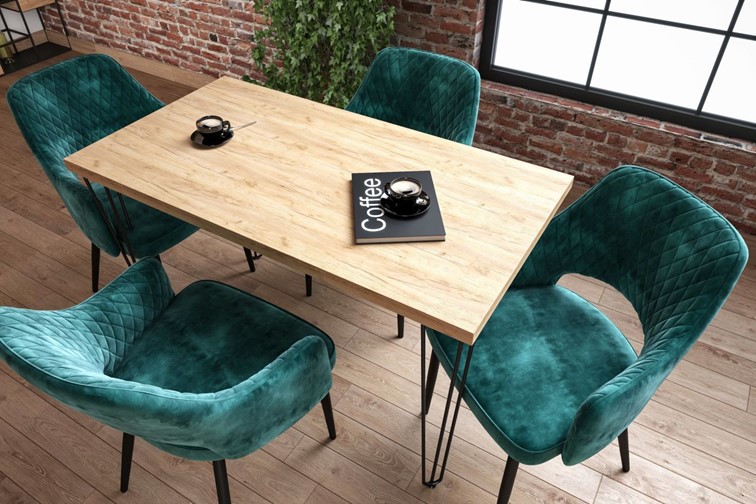 Stół ST(B)-FX 67x128 III Dąb Złoty Craft/Czarny