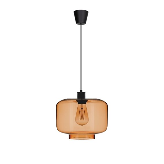 Lampa Wisząca MARIDEI 1B Czarny/Brązowy