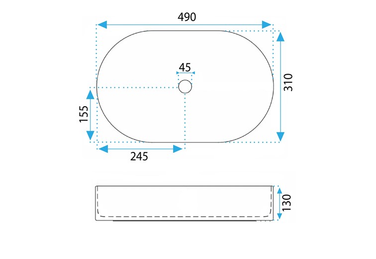 Umywalka Nablatowa VANDA Biały