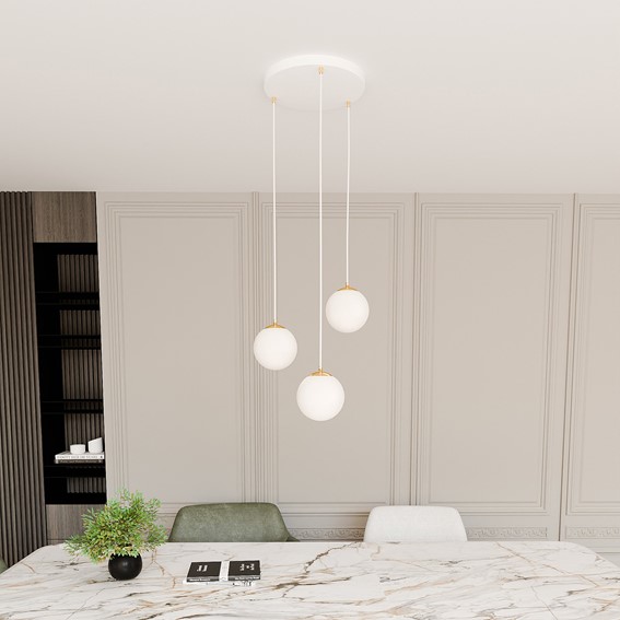 Lampa Wisząca ROYAL 3 Biały