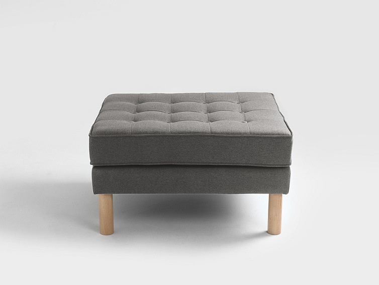 Puf Topic Wood 45x75x65 Stalowy/Naturalny