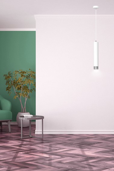 Lampa Wisząca KIBO 1 Biały/Chrom