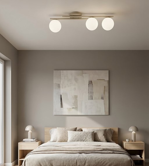 Lampa Sufitowa KAIRO 3 Beżowy/Biały