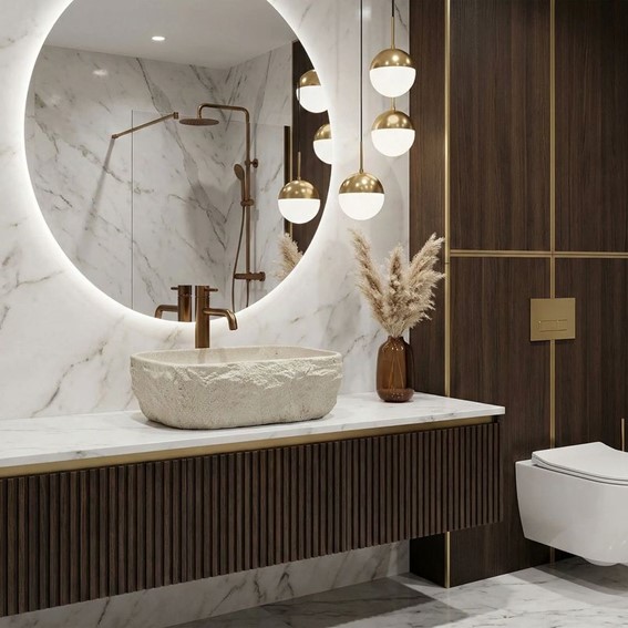 Umywalka Nablatowa BIANKA Beżowy