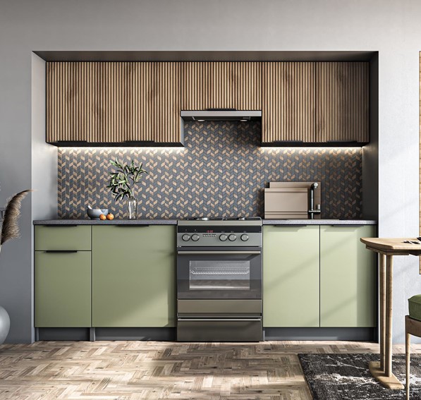 Zestaw Kuchnia KSENIA 240 Antracyt/Orzch/Pistacja