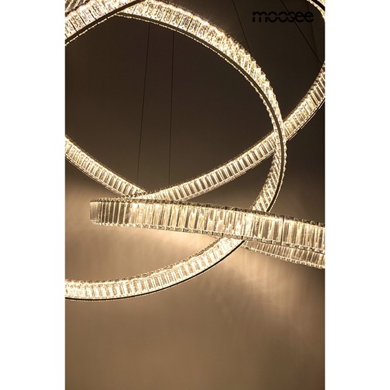 Lampa Wisząca WAVE 130 Srebrny/Transparentny
