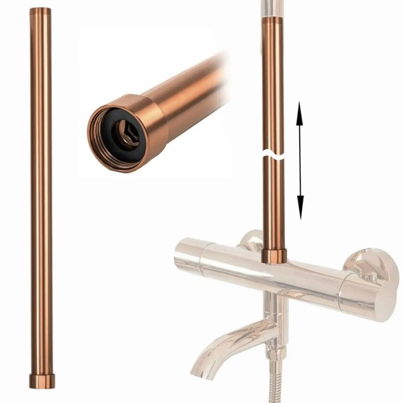 Przedłużka Do Zestawu Wannowo-Prysznicowego 50cm Miedź Szczotkowana