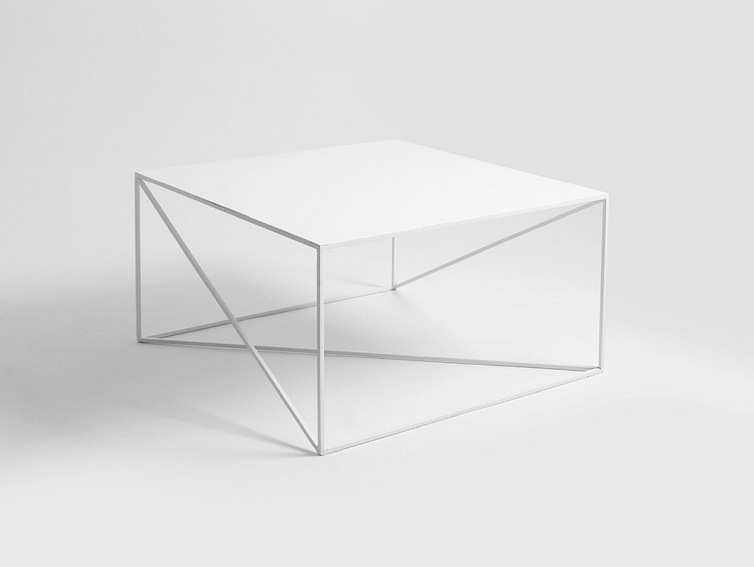 Stół Kawowy Memo Metal 100x100 Biały