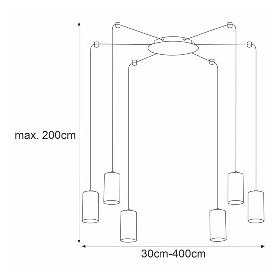 Lampa Wisząca PUERTO K-4898 Czarny