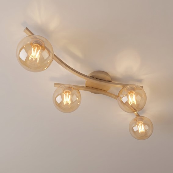 Lampa Sufitowa OPUS 4 Beżowy/Miodowy