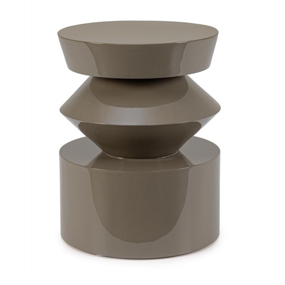 Stolik Kawowy OTILIA CONTOUR Fi39,5cm Brązowy