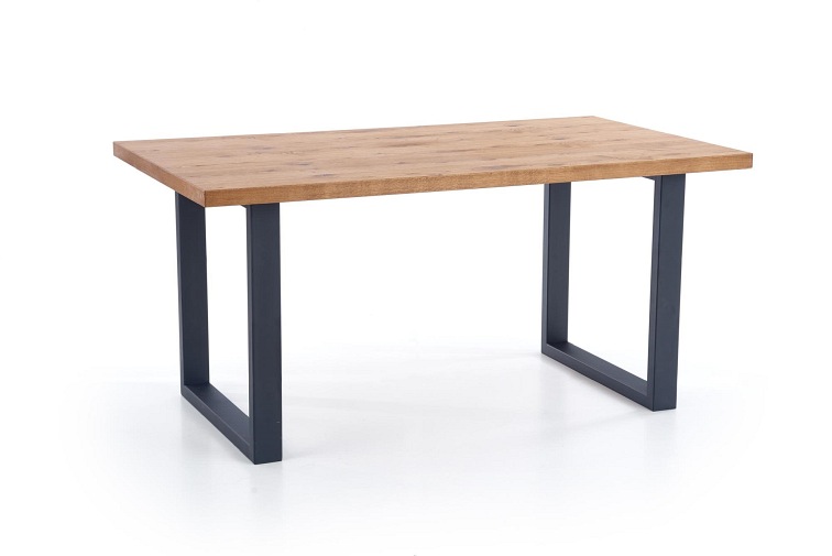 Stół Rozkładany PEREZ (250-160)x90 Lite Drewno/Czarny