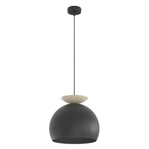Lampa Wisząca GEO 1 Czarny/Beżowy