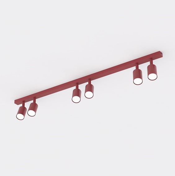 Lampa Sufitowa FLASH 6 Burgundowy