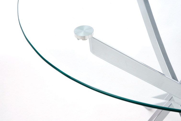 Stół Okrągły RAYMOND fi100 Chromowany/Bezbarwny