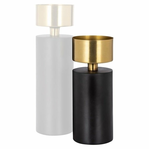 Świecznik TESS S Czarny/Złoty