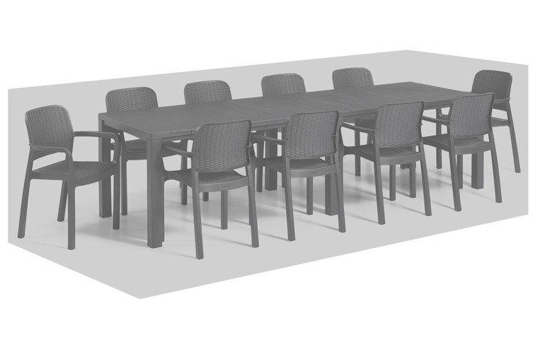 Pokrowiec na Meble Ogrodowe 365x125x80 Zielony