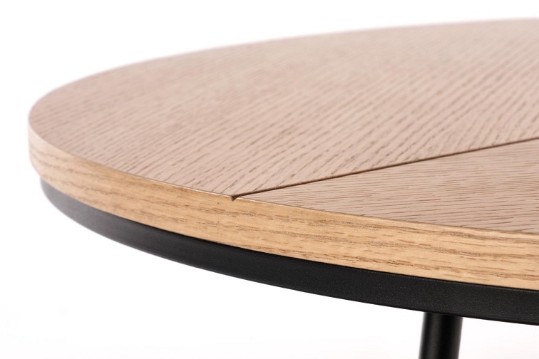 Ława KARIDA fi80 Dąb Naturalny/Czarny