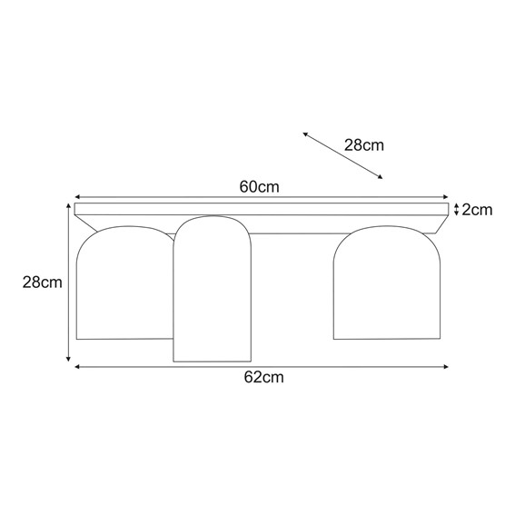Lampa Sufitowa CAPRI K-5626 Bursztynowy/Czarny