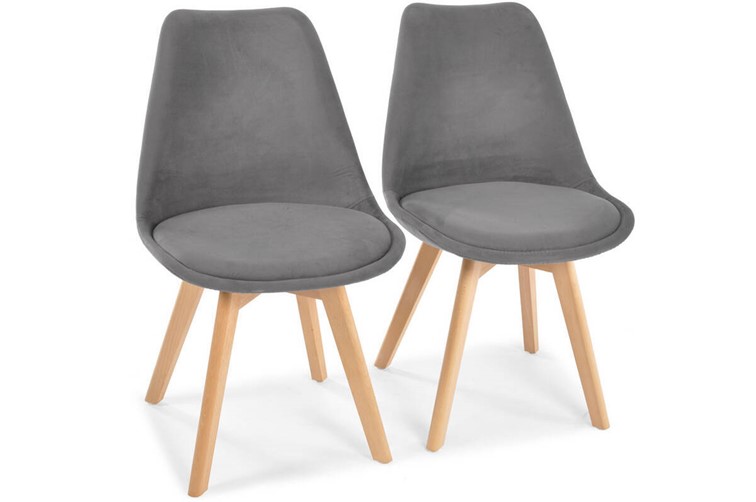 Krzesło BOLONIA LUX Welur Brązowy/Grafitowy