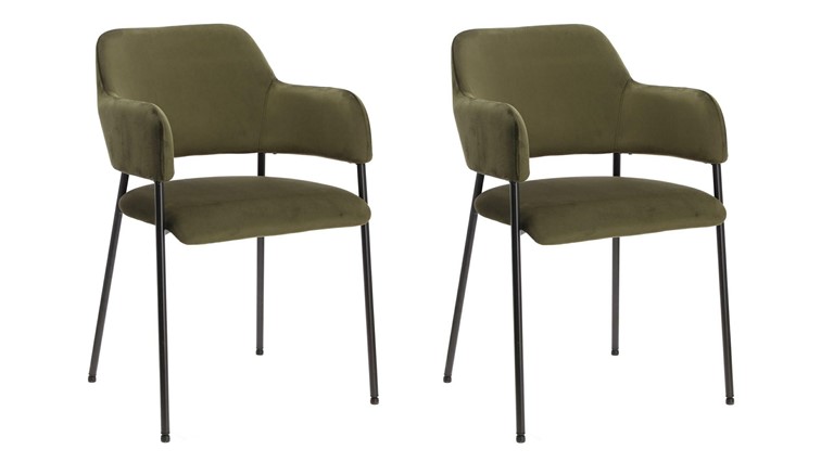 Zestaw 2 krzeseł LIMA Zielony