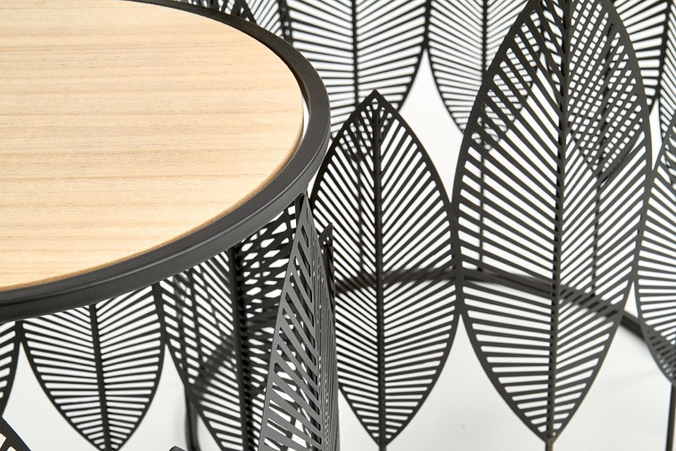 Zestaw 2 Ław FOLLA fi40 fi33 Czarny/Dąb