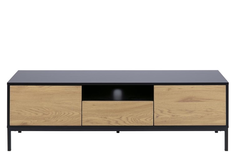Komoda SEAFORD TV Czarny Dąb Naturalny