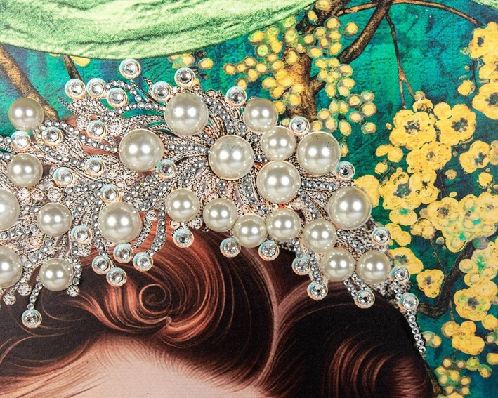 Obraz PEARLS LEOPARD 150x120cm