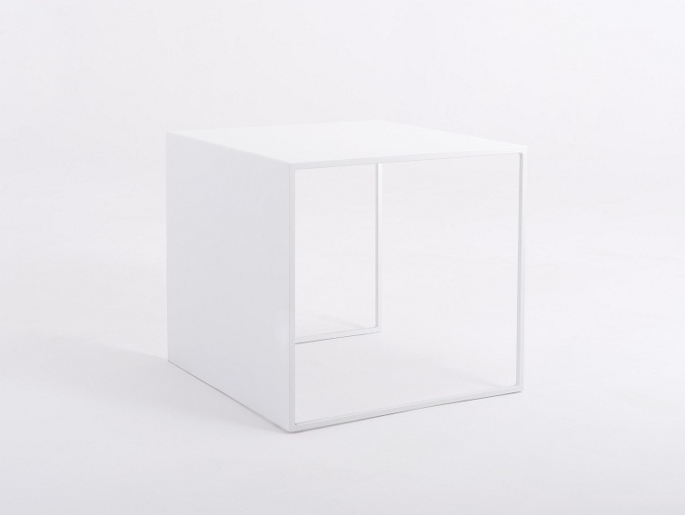 Stolik 2 Wall Metal 50x50x45 Biały