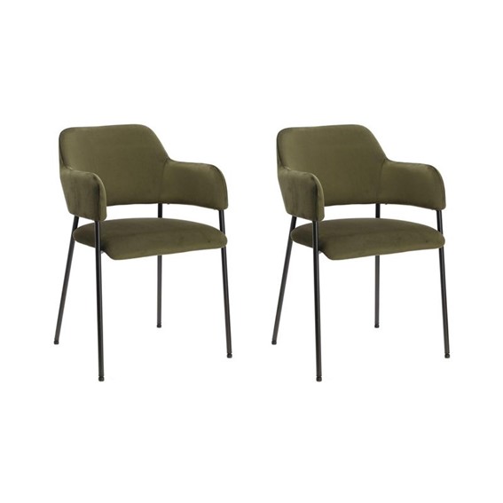 Zestaw 2 krzeseł LIMA Zielony