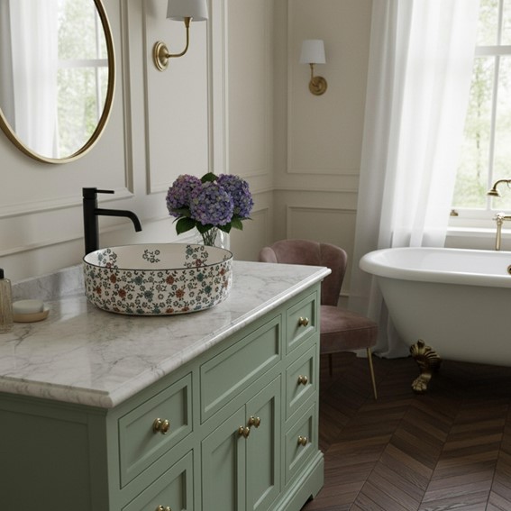 Umywalka Nablatowa STEFANIA FIORI Wielokolorowy