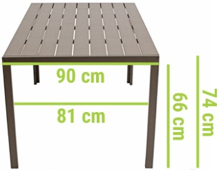 Stół Ogrodowy MODENA 150x90 Brązowy
