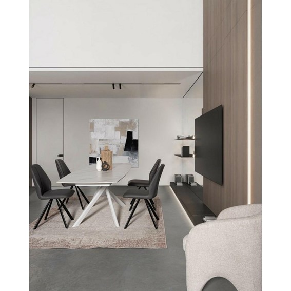 Stół Ogrodowy JOAKIM Rozkładany 160-240 Biały