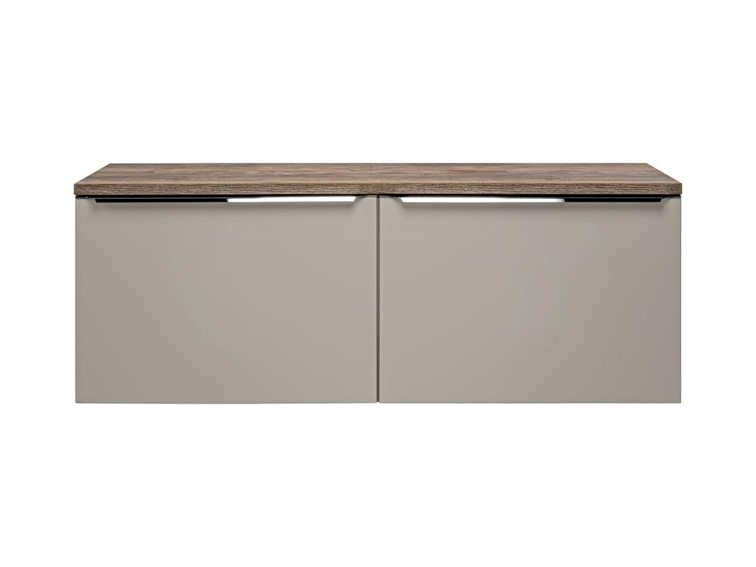 Zestaw SFT B 120cm (2x Szafka + Blat) Szary/Dąb