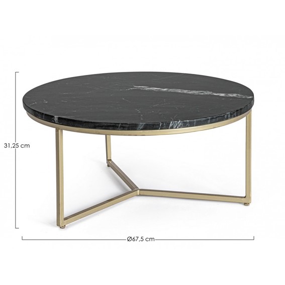 Stolik Kawowy PRESCOTT fi67,5 Czarny