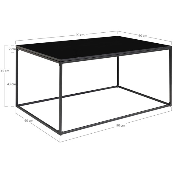 Stolik Kawowy VITA Czarny 60x90cm