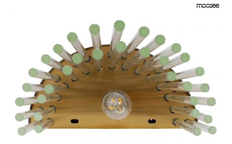 Lampa Ścienna FLORENS S Złoty/Transparentny