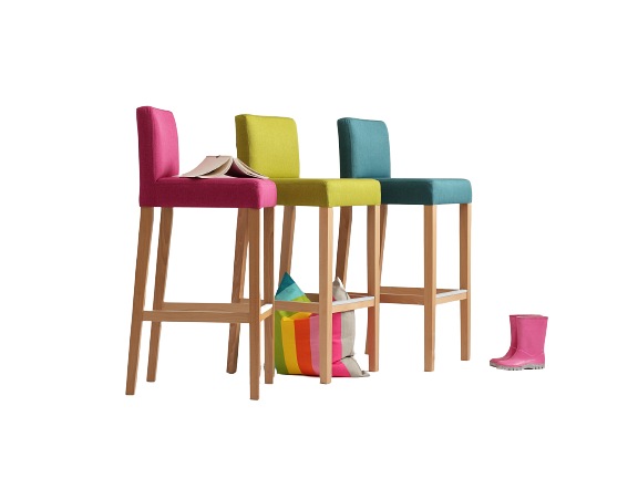 Stołek Barowy Wilton Bar 47x40x104 Wiosenna Zieleń/Naturalny