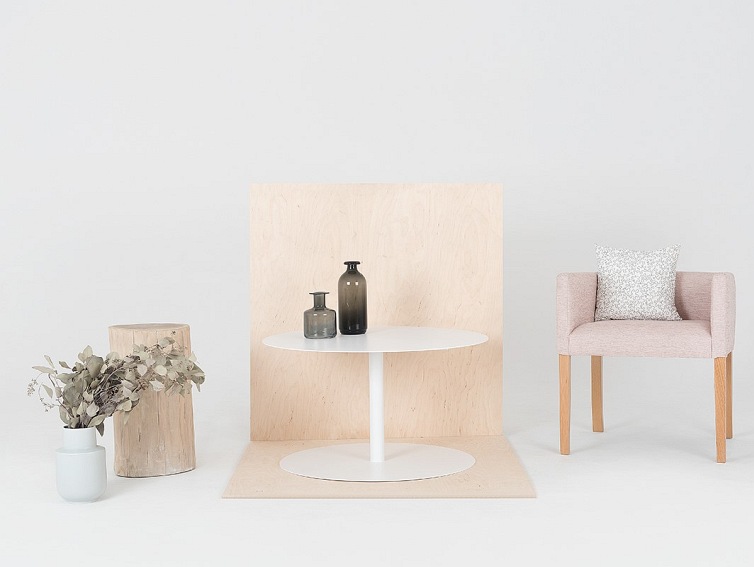 Stolik Kawowy OSCAR METAL 80 Biały