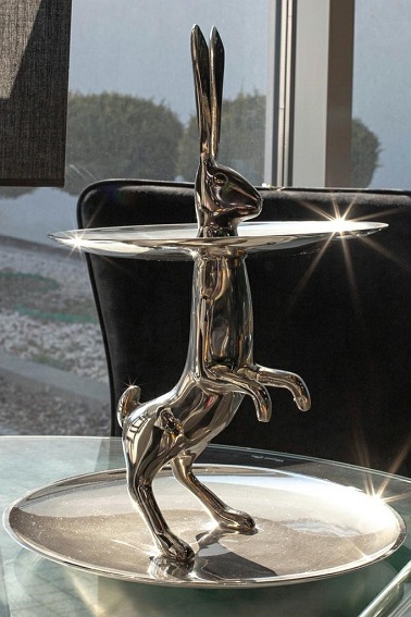 Etażerka Bunny 34x34x44 Srebrny