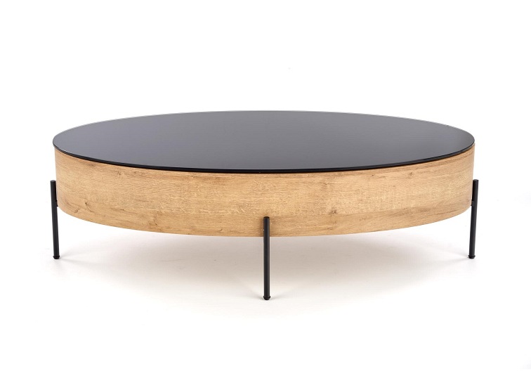 Ława ZENGA Czarny/Dąb Złoty