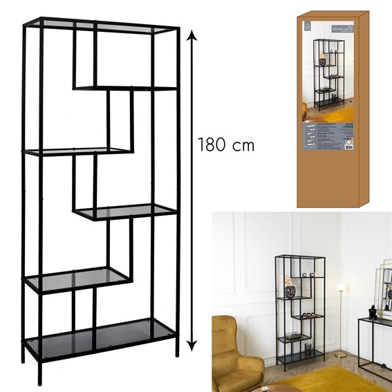 Regał EDISON Czarny L