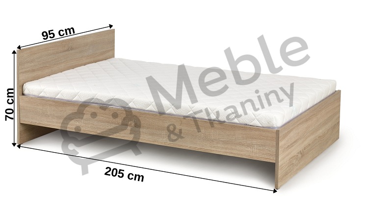 Łóżko LIMA 90x200 Dąb Sonoma
