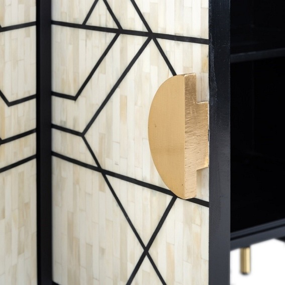 Komoda NOVAS Czarny/Biały