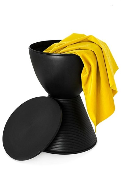 Stołek TAMBURO 43cm Czarny