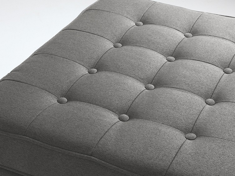 Puf Topic Wood 45x75x65 Stalowy/Naturalny