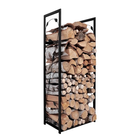 Stojak Na Drewno KAJA HOME KS-22 LIŚĆ L Czarny